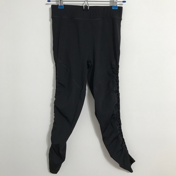 Cushnie et Ochs Black Leggings with Lace-Up Sides